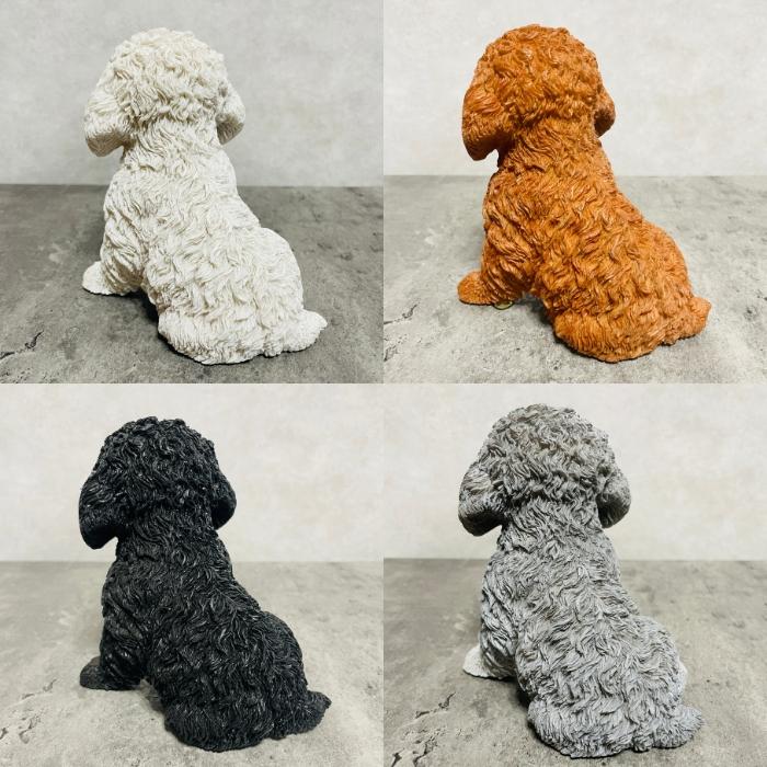 かわいい 犬 置物 お座りトイプードル woobia ウービア イヌ おしゃれ