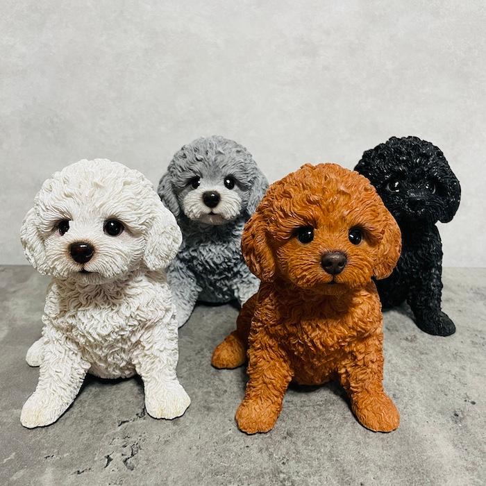 かわいい 犬 置物 お座りトイプードル woobia ウービア イヌ おしゃれ