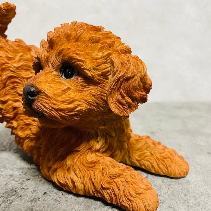 WOOBIA（ウービア） 置物 犬 横幅20.5cm かわいい 動物 玄関 じゃれ