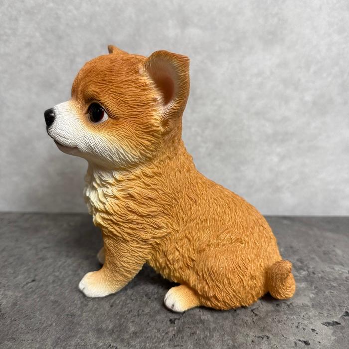 犬 置物 おしゃれ お座りチワワ レッド かわいい 動物 インテリア