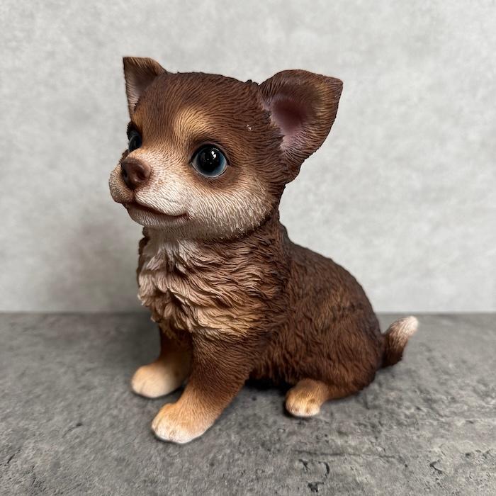 犬 置物 おしゃれ お座りチワワ ブラウン かわいい 動物 インテリア オブジェ ガーデンオーナメント woobia ウービア |  | 07