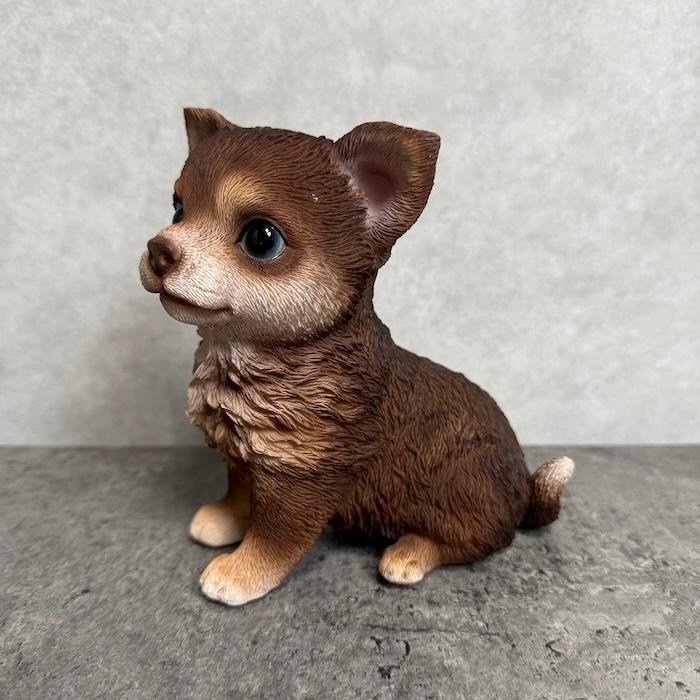 犬 置物 おしゃれ お座りチワワ ブラウン かわいい 動物 インテリア オブジェ ガーデンオーナメント woobia ウービア |  | 02