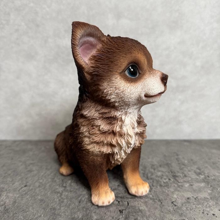 犬 置物 おしゃれ お座りチワワ ブラウン かわいい 動物 インテリア オブジェ ガーデンオーナメント woobia ウービア |  | 03