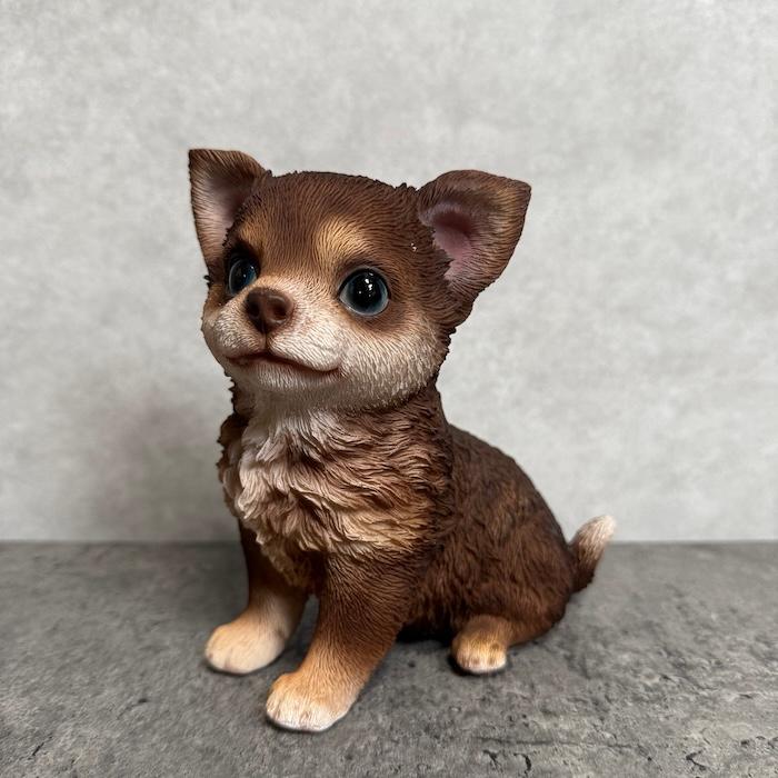 犬 置物 おしゃれ お座りチワワ ブラウン かわいい 動物 インテリア オブジェ ガーデンオーナメント woobia ウービア |  | 06