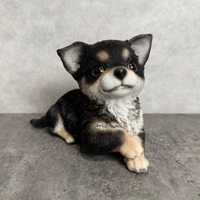 犬 置物 おしゃれ 見上げるチワワ ブラック かわいい 動物 インテリア オブジェ ガーデンオーナメント woobia ウービア |  | 01