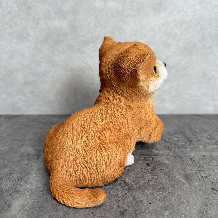 犬 置物 おしゃれ 見上げるチワワ レッド かわいい 動物 インテリア