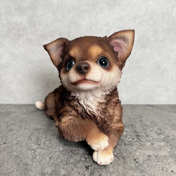 犬 置物 おしゃれ 見上げるチワワ ブラウン かわいい 動物 インテリア オブジェ ガーデンオーナメント woobia ウービア |  | 01