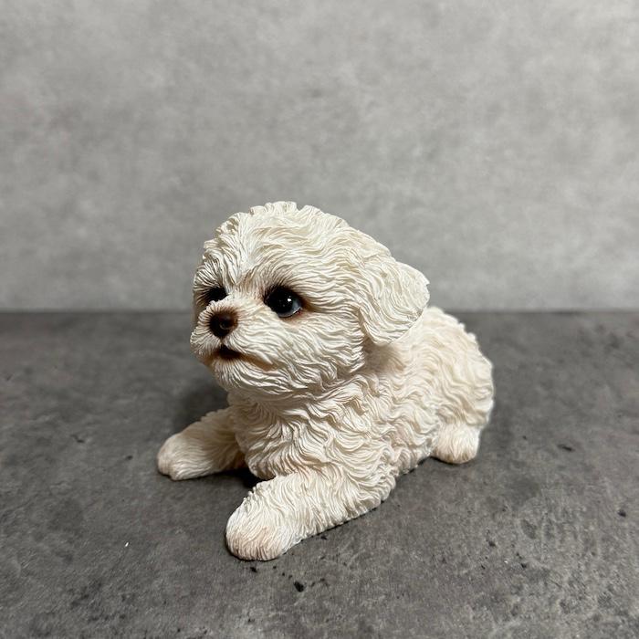 WOOBIA（ウービア） 犬 置物 おしゃれ 見上げるマルチーズ かわいい