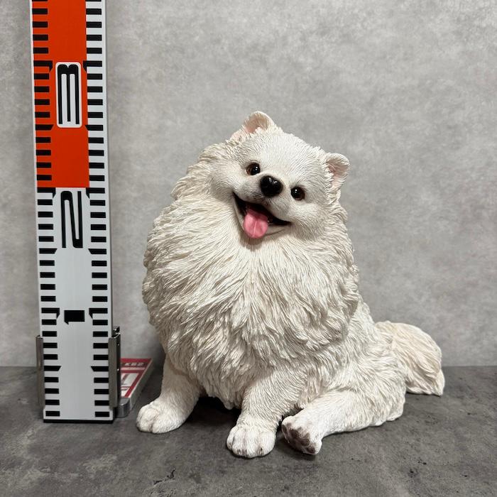 犬 置物 大型 動物 お座りポメラニアン 大 横幅30cm woobia おしゃれ