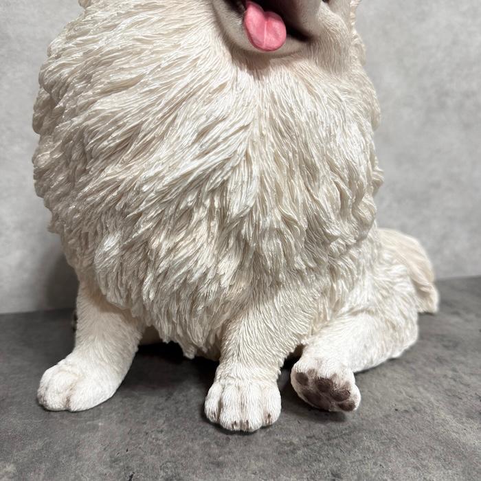 犬 置物 大型 動物 お座りポメラニアン 大 横幅30cm woobia おしゃれ 大きい 玄関 インテリア かわいい オブジェ |  | 11