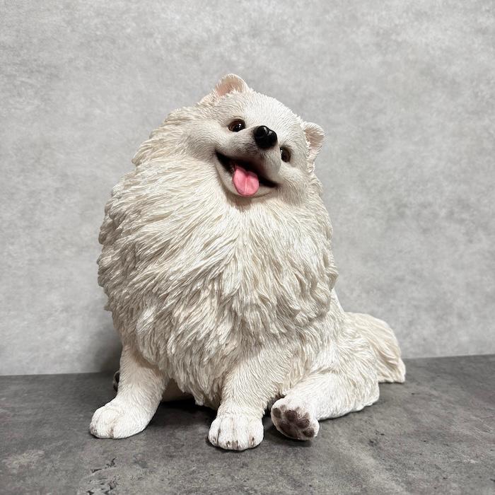 犬 置物 大型 動物 お座りポメラニアン 大 横幅30cm woobia おしゃれ 大きい 玄関 インテリア かわいい オブジェ |  | 04