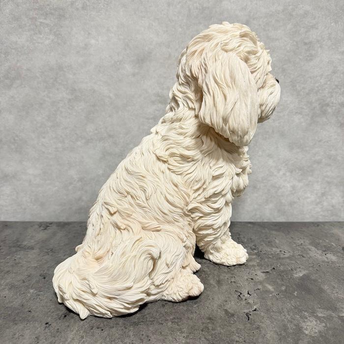 犬 置物 大型 動物 おすわりマルチーズ イヌ 高さ34cm woobia おしゃれ 大きい 玄関 インテリア ガーデン かわいい オブジェ 北欧 リアル ウービア |  | 03