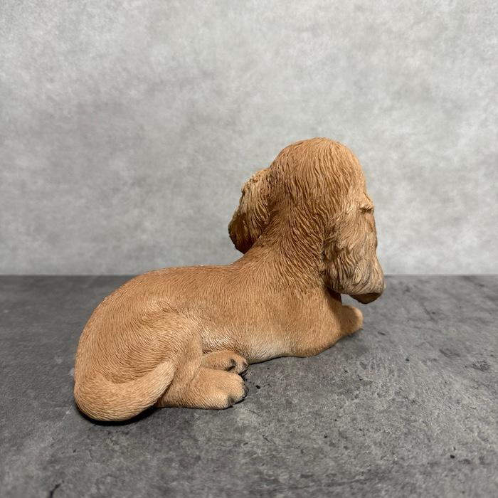 犬 置物 おしゃれ リラックスダックスフンドクリーム かわいい 動物