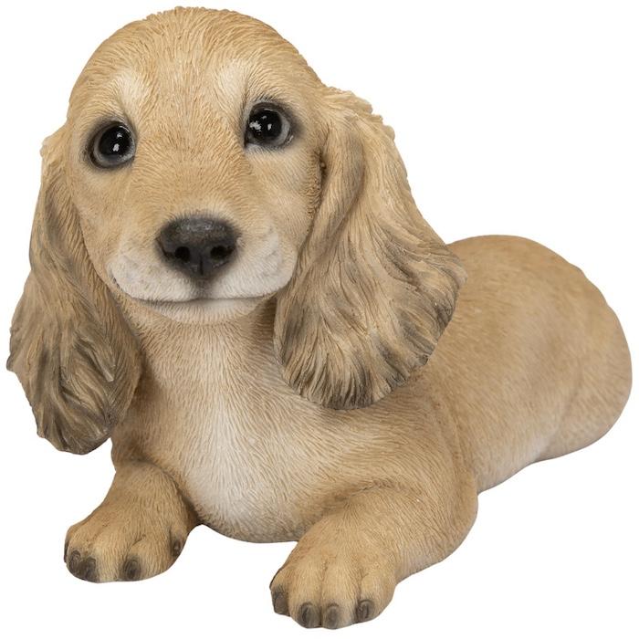 犬 置物 おしゃれ リラックスダックスフンドクリーム かわいい 動物