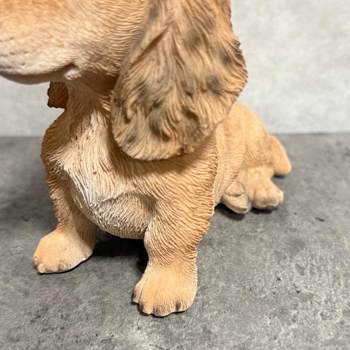 WOOBIA（ウービア） 置物 犬 ダックスフンド クリーム 幅16.5cm woobia