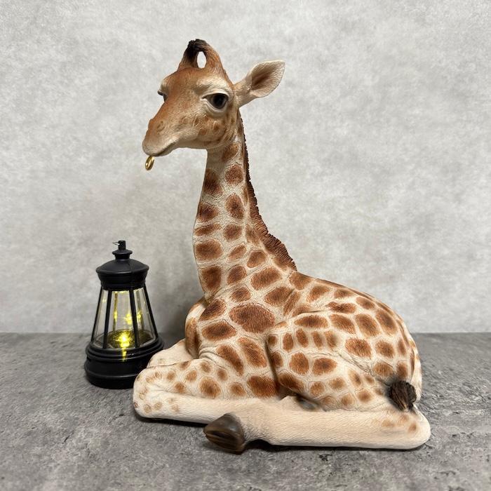 動物の置物 ソーラーランプを口でくわえるキリン 高さ18cm 縁起物 風水 woobia おしゃれ 玄関インテリア 庭 ガーデン かわいいオブジェ |  | 05