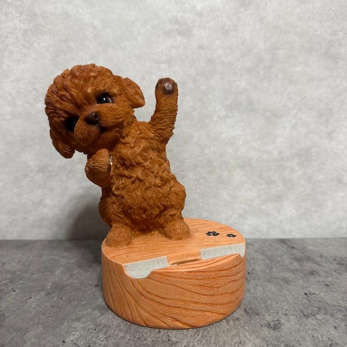 スマホスタンド 卓上 おもしろ 犬 動物 Dancingトイプードル レッド かわいい置物 おしゃれ スマホホルダー インテリア woobia ウービア |  | 06