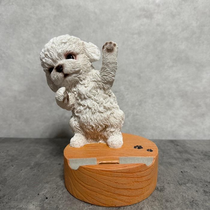 スマホスタンド 卓上 おもしろ 犬 動物 Dancingトイプードル白 かわいい置物 おしゃれ スマホホルダー インテリア woobia ウービア |  | 03