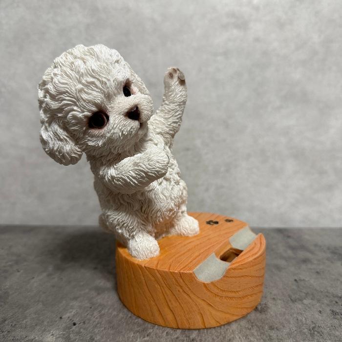スマホスタンド 卓上 おもしろ 犬 動物 Dancingトイプードル白 かわいい置物 おしゃれ スマホホルダー インテリア woobia ウービア |  | 04