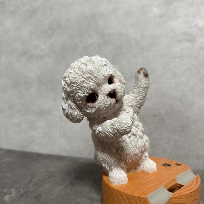 スマホスタンド 卓上 おもしろ 犬 動物 Dancingトイプードル白 かわいい置物 おしゃれ スマホホルダー インテリア woobia ウービア |  | 05