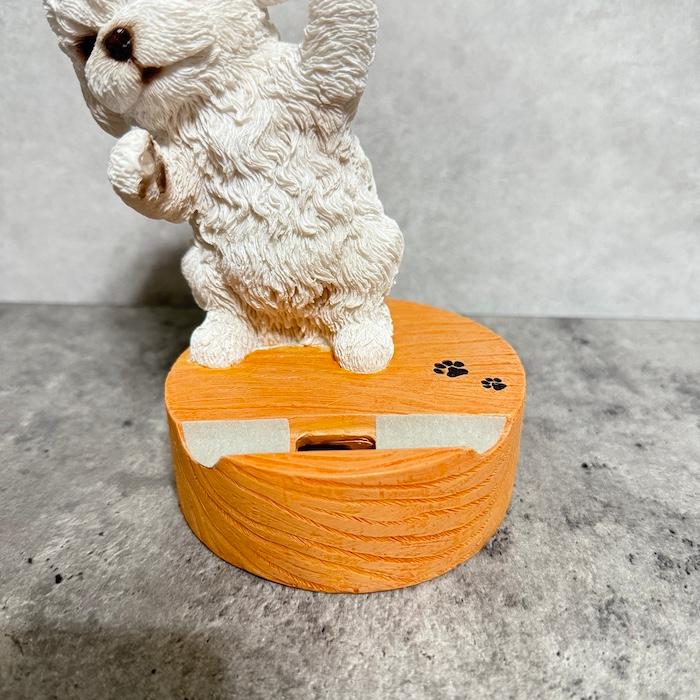 スマホスタンド 卓上 おもしろ 犬 動物 Dancingトイプードル白 かわいい置物 おしゃれ スマホホルダー インテリア woobia ウービア |  | 06