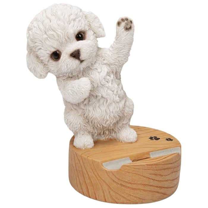スマホスタンド 卓上 おもしろ 犬 動物 Dancingトイプードル白 かわいい置物 おしゃれ スマホホルダー インテリア woobia ウービア |  | 10