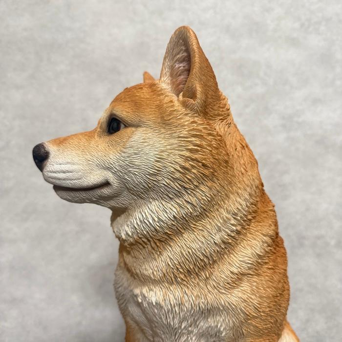 WOOBIA（ウービア） 犬 置物 大型 かわいい 動物 玄関 お座り柴犬 大