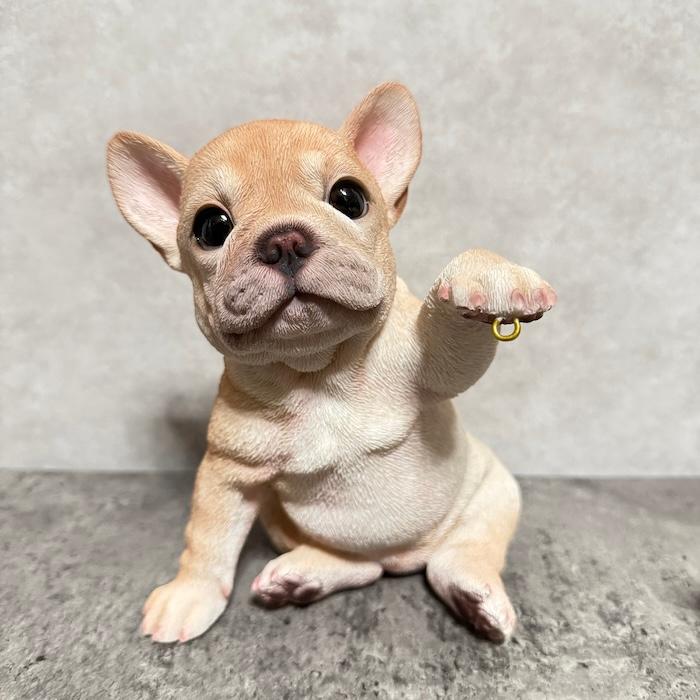 置物 犬 かわいい 犬 置物 ソーラーランプを左手で持ち上げる フレンチブルドッグ woobia 動物 玄関  おしゃれ インテリア ウービア |  | 06
