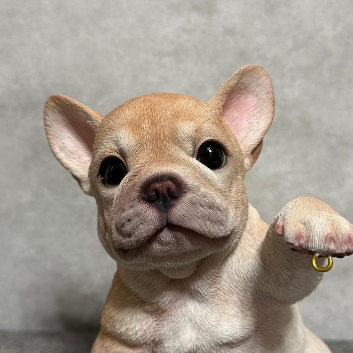 置物 犬 かわいい 犬 置物 ソーラーランプを左手で持ち上げる フレンチブルドッグ woobia 動物 玄関  おしゃれ インテリア ウービア |  | 08