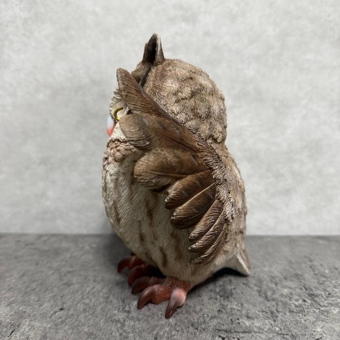 鳥の置物 ソーラーランプを左手で持ち上げるフクロウ 高さ16cm 縁起物 風水 woobia かわいい おしゃれ インテリア オブジェ |  | 06