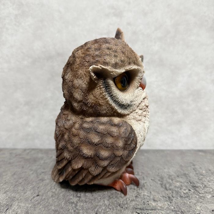 鳥の置物 ソーラーランプを左手で持ち上げるフクロウ 高さ16cm 縁起物 風水 woobia かわいい おしゃれ インテリア オブジェ |  | 07