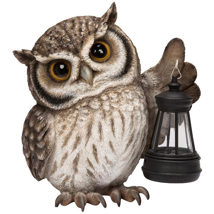 鳥の置物 ソーラーランプを左手で持ち上げるフクロウ 高さ16cm 縁起物 風水 woobia かわいい おしゃれ インテリア オブジェ |  | 09