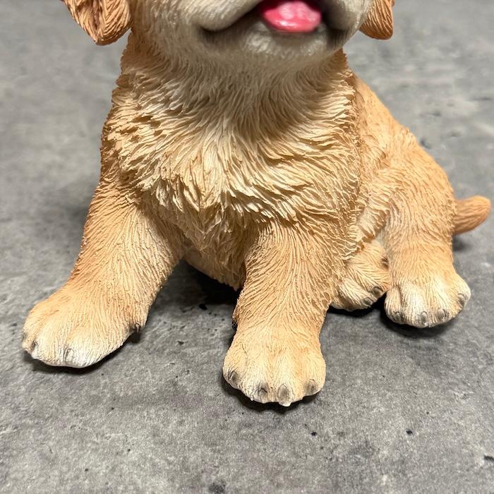 犬 置物 おしゃれ 高さ11.8cm 左向き座りゴールデンレトリバー子犬 クリーム 中 かわいい インテリア ガーデンオーナメント woobia ウービア |  | 10