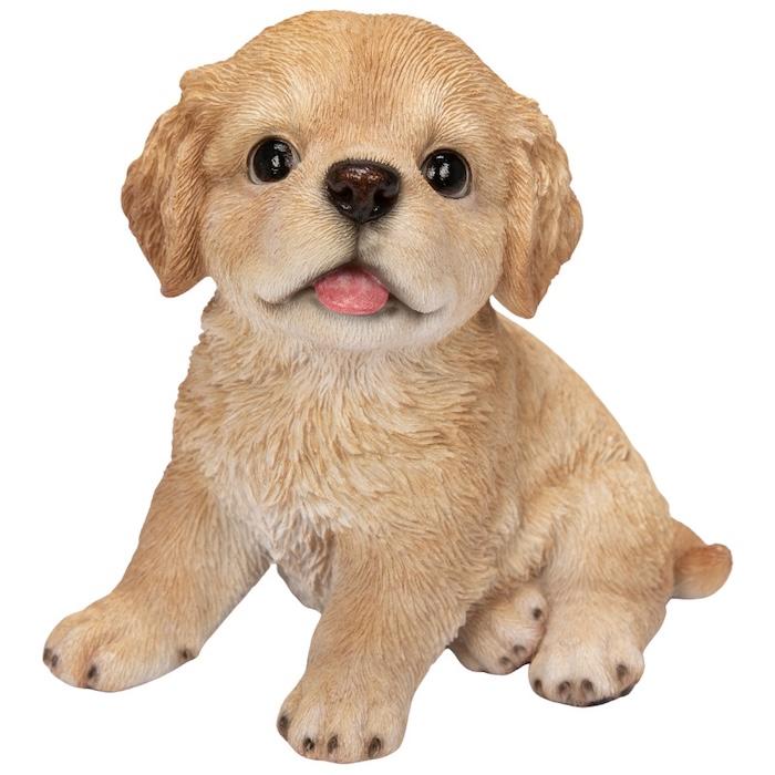 犬 置物 おしゃれ 高さ11.8cm 左向き座りゴールデンレトリバー子犬 クリーム 中 かわいい インテリア ガーデンオーナメント woobia ウービア |  | 13