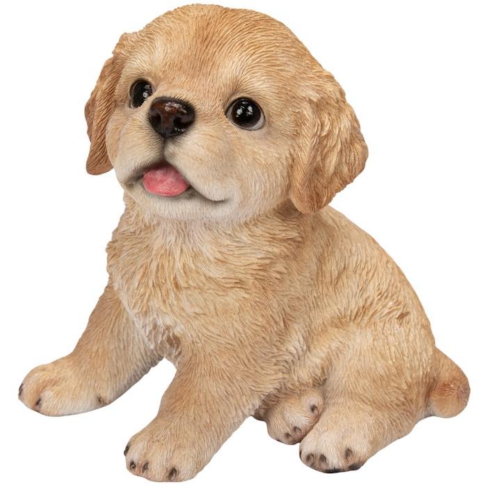 犬 置物 おしゃれ 高さ11.8cm 左向き座りゴールデンレトリバー子犬 クリーム 中 かわいい インテリア ガーデンオーナメント woobia ウービア |  | 14