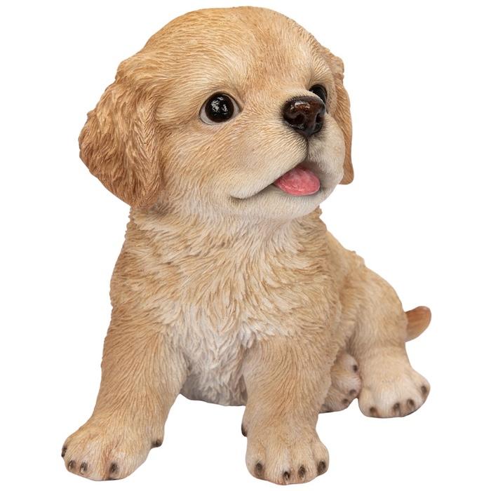犬 置物 おしゃれ 高さ11.8cm 左向き座りゴールデンレトリバー子犬 クリーム 中 かわいい インテリア ガーデンオーナメント woobia ウービア |  | 18