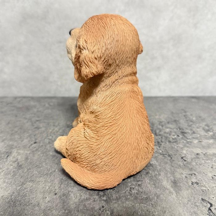 犬 置物 おしゃれ 高さ11.8cm 左向き座りゴールデンレトリバー子犬 クリーム 中 かわいい インテリア ガーデンオーナメント woobia ウービア |  | 04