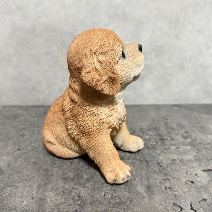 犬 置物 おしゃれ 高さ11.8cm 左向き座りゴールデンレトリバー子犬 クリーム 中 かわいい インテリア ガーデンオーナメント woobia ウービア |  | 08