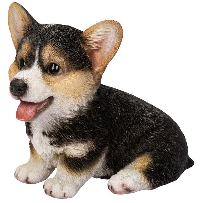 犬 置物 おしゃれ 左向き座りウェルシュコーギー黒 中 高さ11.5cm かわいい 動物 インテリア オブジェ ガーデンオーナメント woobia ウービア |  | 12