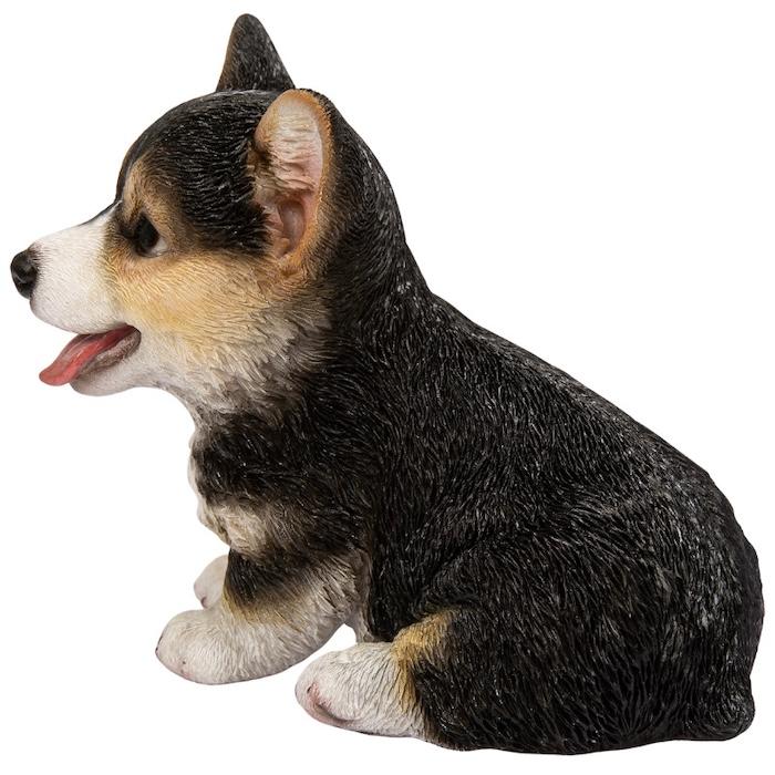犬 置物 おしゃれ 左向き座りウェルシュコーギー黒 中 高さ11.5cm かわいい 動物 インテリア オブジェ ガーデンオーナメント woobia ウービア |  | 13