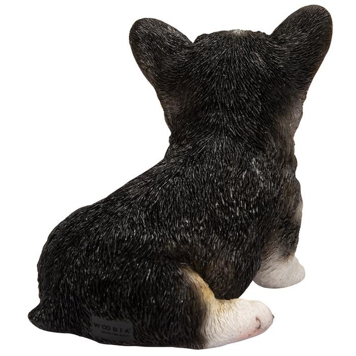 犬 置物 おしゃれ 左向き座りウェルシュコーギー黒 中 高さ11.5cm かわいい 動物 インテリア オブジェ ガーデンオーナメント woobia ウービア |  | 14