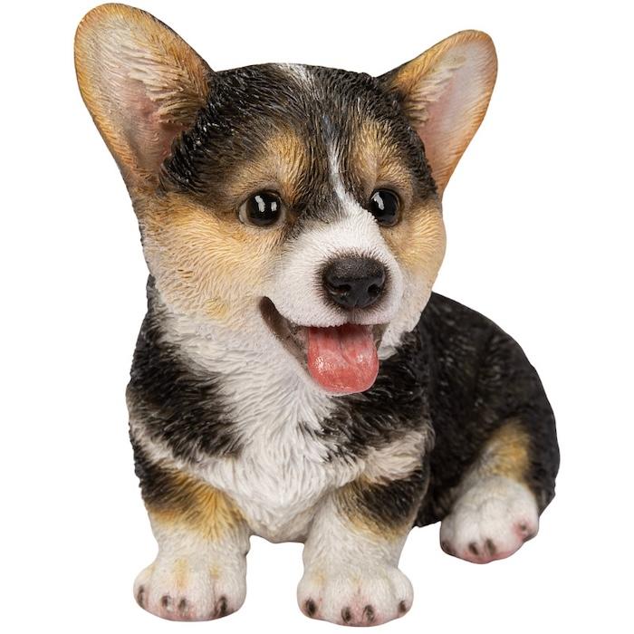 犬 置物 おしゃれ 左向き座りウェルシュコーギー黒 中 高さ11.5cm かわいい 動物 インテリア オブジェ ガーデンオーナメント woobia ウービア |  | 16