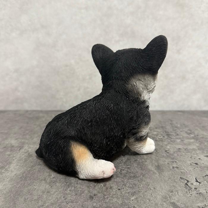犬 置物 おしゃれ 左向き座りウェルシュコーギー黒 中 高さ11.5cm かわいい 動物 インテリア オブジェ ガーデンオーナメント woobia ウービア |  | 05