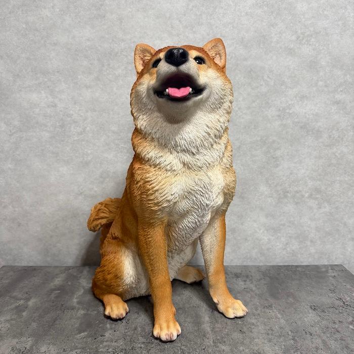 お座りにっこり柴犬 大 置物 高さ52.5cm WOOBIA 大型 リアル おしゃれ インテリア オブジェ ガーデンオーナメント 玄関 庭 犬 ギフト | WOOBIA | 10