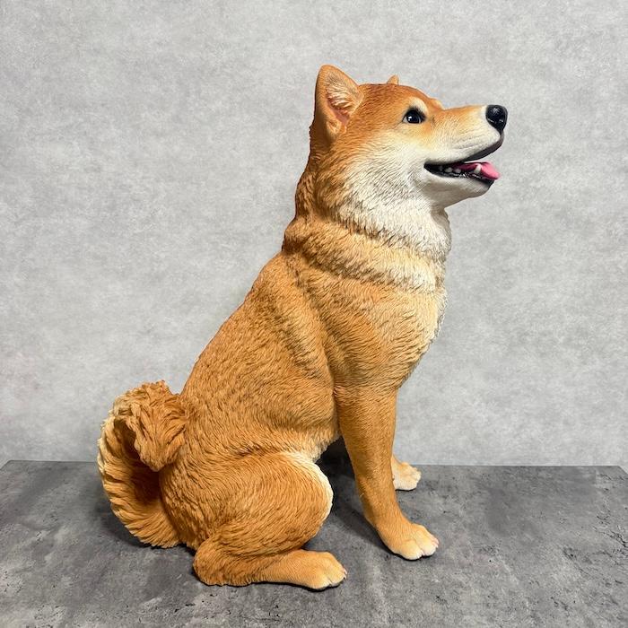 お座りにっこり柴犬 大 置物 高さ52.5cm WOOBIA 大型 リアル おしゃれ インテリア オブジェ ガーデンオーナメント 玄関 庭 犬 ギフト | WOOBIA | 11