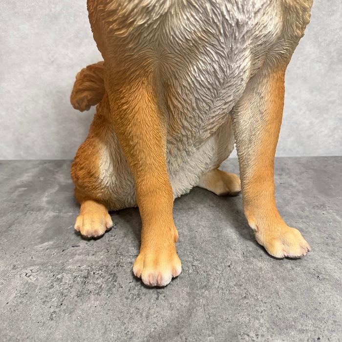 お座りにっこり柴犬 大 置物 高さ52.5cm WOOBIA 大型 リアル おしゃれ インテリア オブジェ ガーデンオーナメント 玄関 庭 犬 ギフト | WOOBIA | 16