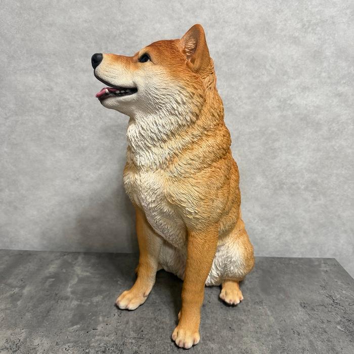 お座りにっこり柴犬 大 置物 高さ52.5cm WOOBIA 大型 リアル おしゃれ インテリア オブジェ ガーデンオーナメント 玄関 庭 犬 ギフト | WOOBIA | 19