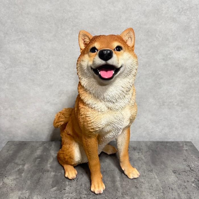 お座りにっこり柴犬 大 置物 高さ52.5cm WOOBIA 大型 リアル おしゃれ インテリア オブジェ ガーデンオーナメント 玄関 庭 犬 ギフト | WOOBIA | 08