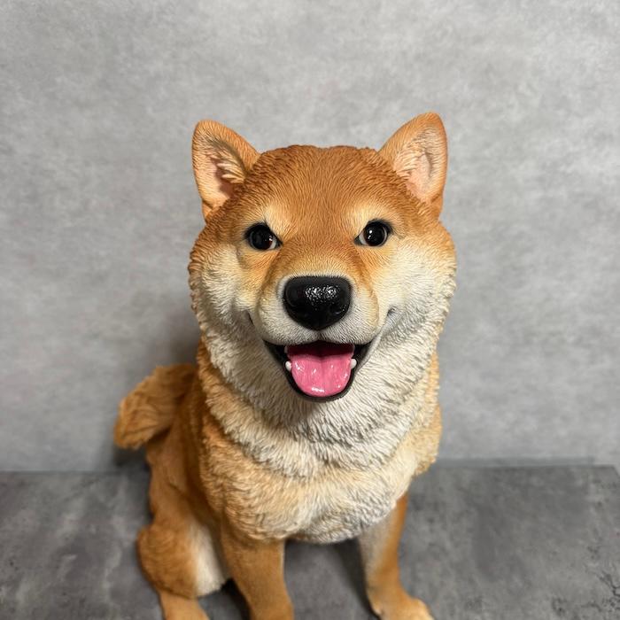 お座りにっこり柴犬 大 置物 高さ52.5cm WOOBIA 大型 リアル おしゃれ インテリア オブジェ ガーデンオーナメント 玄関 庭 犬 ギフト | WOOBIA | 09