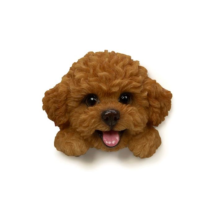 WOOBIA フェイスマグネット トイプードル レッド 犬 冷蔵庫 マグネット かわいい 立体 リアル プードル 動物 雑貨 玄関 ギフト 幅6.2cm | WOOBIA | 01